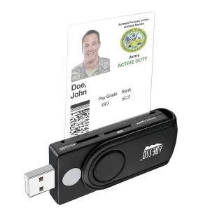 ADESSO TAA CAC USB PORTABLE SMART CARD READER, WITH SD SLOT , SUPPORT SMARTCARD,