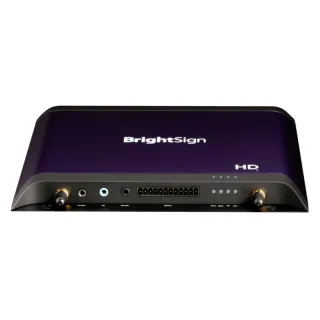 BRIGHTSIGNOS ENABLED MEDIA PLAYER. SINGLE UHD VIDEO DECODE. GPIO, ANALOG/SPDIF A