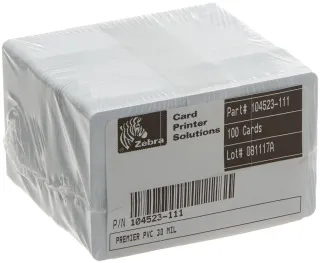 500PK OF PREMIER PVC CARDS      30MIL FOR ZEBRA CARD PRINTERS