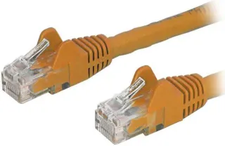1FT ORANGE CAT6 ETHERNET CABLE  SNAGLESS RJ45 UTP PATCH CABLE CORD