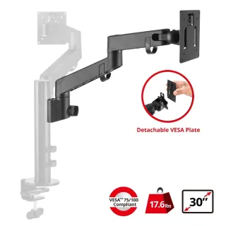 MULTI-ANGLE DUAL POLE ARM       MONITOR DESK MOUNT