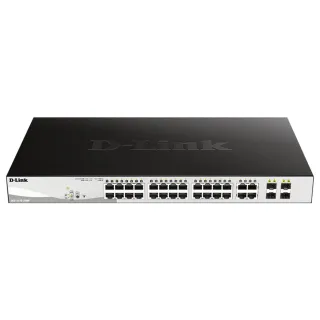 D-LINK DGS-1210-28MP SUPPORTS (24) 1 GB MBPS COPPER POE PORTS AND TWO (2) GIGABI