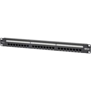 EATON TRIPP LITE SERIES 24-PORT 1U RACK-MOUNT STP SHIELDED CAT6 /CAT5 FEEDTHROUG