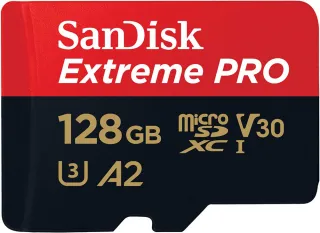 EXTREME PRO MICROSDXC 128GB+SD  ADAPTER 200MB/S 90MB/S A2 C10 V30 U