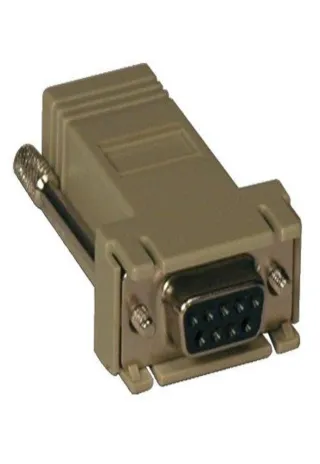 RJ45-F MODULAR SERIAL ADAPTER   DB9-F STRAIGHT THROUGH WIRING
