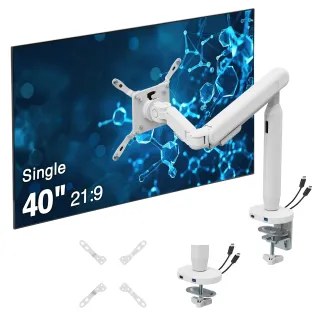 SINGLE 40 INCH EASEL            MONITOR ARM-WHITE