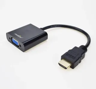3IN HDMI TO VGA M/F + 3.5MM     AUDIO CABLE ADAPTER BLACK