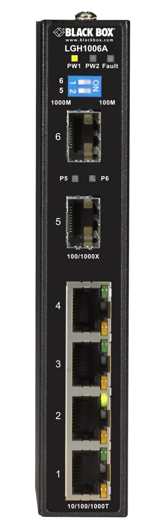 FOUR 10/100/1000 MBPS RJ-45 PORTS AND TWO 100/1000BASE-X SFP SLOTS. USE IN APPLI