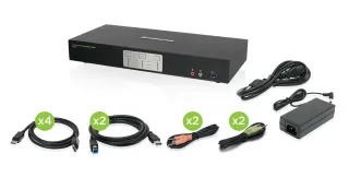 IOGEAR DOCK PRO DUO USB-C DOCKING STATION, KVM, TRIPLE VIEW, 100W PD, 4K, HDMI,