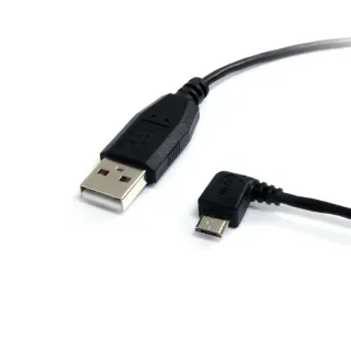 1FT LEFT ANGLE MICRO USB CABLE  USB A TO MICRO B CHARGING CORD