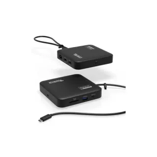 PLUGABLE 7-IN-1 USB C DOCKING STATION DUAL MONITOR - DUAL HDMI DOCK IS COMPATIBL
