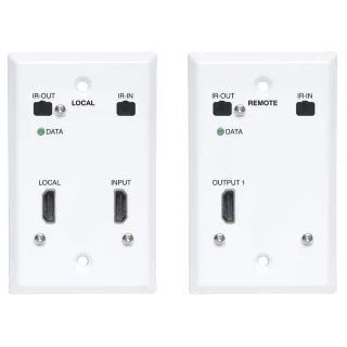 HDMI OVER CAT6 EXTENDER KIT     WALLPLATE TRANSMITTER RECEIVER 4K