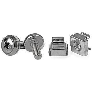 M5 MOUNTING SCREWS SILVER       100 PACK SERVER RACK M5 CAGE NUTS