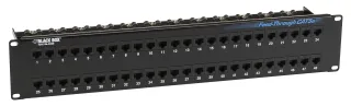 CAT5E FEED-THROUGH PATCH PANEL - 2U, UNSHIELDED, 48-PORT