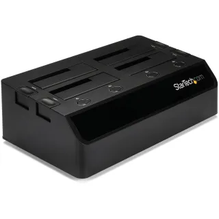 QUAD-BAY HARD DRIVE DOCK FOR 2.5 / 3.5 SATA DRIVES; SATA III (6.0 GBPS); USB 3.2