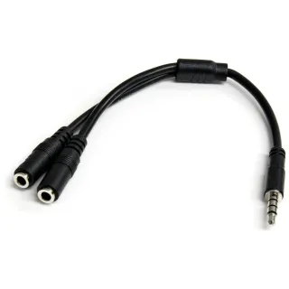 HEADPHONE AND MICROPHONE        HEADSET ADAPTER 3.5MM M/F