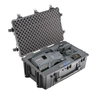 1650 HARD CASE BLACK W/ FOAM    WITH WHEELS 28.57X17.52X10.65