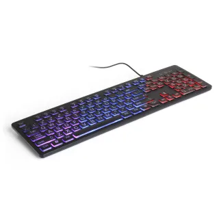 LARGE PRINT LED USB KEYBOARD    BACKLIT TRI-COLOR ILLUMINATED