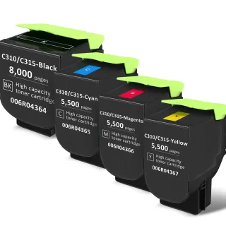 GENUINE XEROX YELLOW HIGH CAPACTIY TONER CARTRIDGE, XEROX C310 COLOR PRINTER,  (
