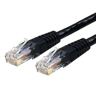 50FT BLACK CAT6 ETHERNET CABLE  RJ45 UTP PATCH CABLE GIGABIT LAN