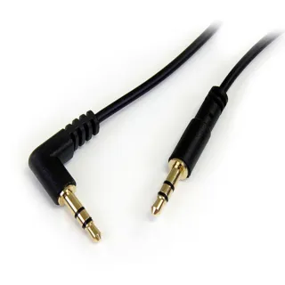 6FT M/M RIGHT ANGLE STEREO      AUDIO CABLE 3.5MM TO STRAIGHT PLUG