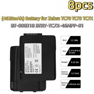 BTI BTRY-TC7X-46MPP-01-BTI 3.7V 4650MAH 17.20WH LI-ION SCANNER BATTERY FOR ZEBRA