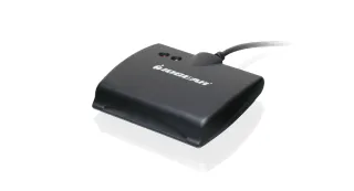THE IOGEAR GSR202 IS A TAA COMPLIANT USB COMMON ACCESS CARD READER FOR MILITARY,