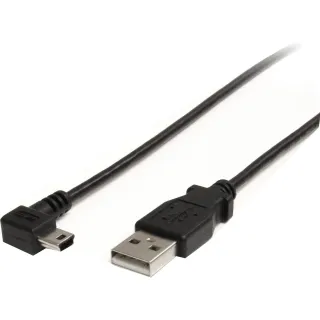 6FT RIGHT ANGLE MINI USB CABLE  USB 2.0 A TO MINI B CHARGING CORD