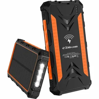 30000MAH SOLAR CHARGER ORANGE   POWER BANK AND CHARGER USB-C USB-A
