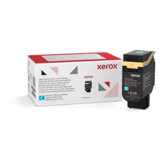 GENUINE XEROX CYAN HIGH CAPACITY TONER CARTRIDGE, XEROX C325 COLOR PRINTER, (USE