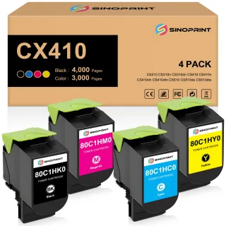 TONER CARTRIDGE - BLACK - 4000 PAGES - LEXMARK CX410DE,CX410DE GOV S70 HV,CX410D