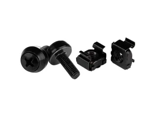 M5 MOUNTING SCREWS BLACK 12MM   100 PACK SERVER RACK M5 CAGE NUTS