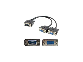 2PORT VGA MONITOR SPLITTER      VGA HD-15 SPLITTER Y CABLE M/FF