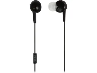 BLACK EARBUD WITH MICROPHONE    ENHANCED DRIVER W/ 3CUSHION