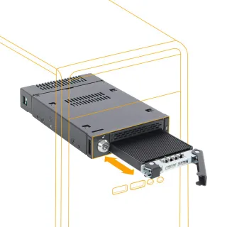 TOUGHARMOR MB833M2K-B           M.2 PCIE NVME SSD MOBILE RACK