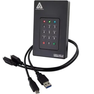 2TB AEGIS FORTRESS L3 USB 3.0   HW ENCRYPTED DRIVE