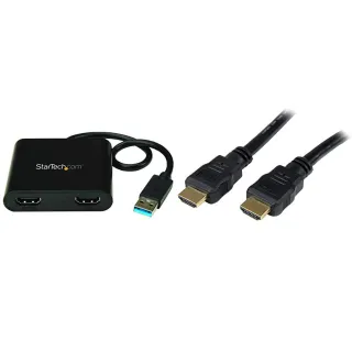 USB 3.0 TO DUAL HDMI ADAPTER    4K EXTERNAL CONVERTER DONGLE