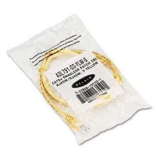 3FT CAT5E YELLOW PATCH CORD     SNAGLESS RJ45M/RJ45M ROHS