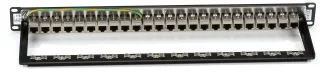 CAT6 FEED-THROUGH PATCH PANEL - 1U, SHIELDED, 24-PORT