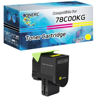 LEXMARK 78C00YG YELLOW RETURN PROGRAM TONER CARTRIDGE TAA FOR USE IN CS/CX421,52