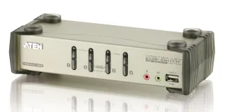 4-PORT USB2.0 KVMP SWITCH WITH AUDIO SUPPORT, CABLES INCLUDED, USB 2.0 PERIPHERA