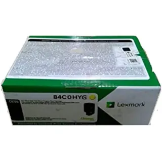 LEXMARK 84C0HYG YELLOW RETURN PROGRAM TONER CARTRIDGE TAA FOR USE IN CX725 ESTIM