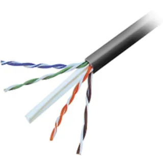 NETWORK CABLE - UNSHIELDED TWISTED PAIR (UTP) - 500FEET LENGTH - BLACK - 24 AWG